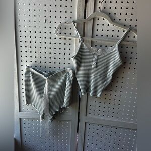 Gingham Lace Pajama Set – Cottagecore Sleepwear Vibes